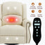 LLappuil Recliner Chair, 360° Swivel Massage Recliner Chair with Heat, Nursery Glider Rocker Manual Recliner Chair with Side Pockets for Living Room, Bedroom Beige