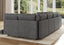 LLappuil Modular Sectional Sofa, 8 Seat Corduroy Sectional Sofa with Storage, 8 Back Cushion 8 Throw Pillow Gray