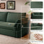 LLappuil Pull Out Sofa Bed Queen Size, 85" Loveseat Sofa with Movable Ottoman, USB Charging Port, Corduroy Sofa Couch Convertible Sofa Bed for Living Room Green