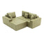 LLappuil 108" Sectional Sofa, Modular Sectional Couch with Right Chaise, Deep Seat Faux Leather Cloud Sofa for Living Room