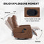 LLappuil Recliner Chair, 360° Swivel Massage Recliner Chair with Heat, Nursery Glider Rocker Faux Leather Recliner Chair for Living Room Beige