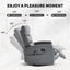 LLappuil Recliner Chair, 360° Swivel Massage Recliner Chair with Heat, Nursery Glider Rocker Faux Leather Recliner Chair for Living Room Beige