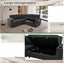 LLappuil 76" x 76" Sectional Sofa, Sectional Couch with Pull Out Sofa Bed Twin Size, 4 Seat Sofa Couch with Cup Holders & Side Pocket Convertible Sofa Bed for Living Room, Polyester Dark Gray