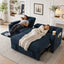 LLappuil 81" Loveseat Sofa with Recliner Chair, 3 Seat Sofa with Pull Out Sofa Bed, Chenille Sofa Couch Convertible Sofa Bed with Tabletop, Cup Holder, USB & Type-c Charging Port for Living Room