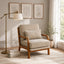 LLappuil Accent Chair, Mid-Century Modern Reading Single Sofa Chair for Living Room Camel