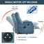 LLappuil Power Lift Recliner Chair, 8‑Point Vibration Massage Reclining Chair with Heat, Chenille Reading Chair with Side Pocket, USB Charge Port, Remote Control for Living Room