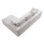 LLappuil 95" Sectional Sofa, Modular Sectional Couch with Left Chaise, Deep Seat Corduroy Cloud Sofa for Living Room
