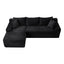 LLappuil 106" Sectional Sofa, Modular Sectional Couch with Right Chaise, Deep Seat Corduroy Cloud Sofa for Living Room