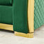 LLappuil Sectional Sofa, 106" Chesterfield Sofa with Curved Arm Button Tufted, Velvet Cloud Sofa Couch for Living Room Green