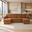 LLappuil 83" Sectional Sofa, Compact Sectional Couch with Reversible Storage Chaise, Breathable Foil Fabric Sofa Couch Convertible Sofa Bed with Cup Holder for Lving Room