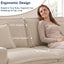 LLappuil 59" Loveseat Sofa, Small Living Room 2 Seat Sofa Couch, Corduroy Cloud Sofa Couch for Apartment, Compact Space Beige