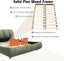LLappuil Upholstered Platform Bed Queen Size, Oversized Wood Bed Frame with Padded Backrest Green