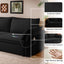 LLappuil Pull Out Sofa Bed Queen Size, 85" Loveseat Sofa with Movable Ottoman, USB Charging Port, Corduroy Sofa Couch Convertible Sofa Bed for Living Room Black