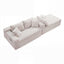 LLappuil Sectional Sofa, 94.5" U Shaped Modular Sectional Couch with Left Chaise, Cloud Courduroy Sofa Couch with Movable Ottoman for Living Room White