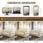 LLappuil Modular Sectional Sofa, 6 Seat Velvet Sofa with Ottoman for Living Room Beige