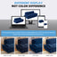 LLappuil 73" Pull Out Sofa Bed Queen Size, Velvet Loveseat Sofa Couch Convertible Sofa Bed for Living Room Blue