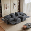 LLappuil 141" Sectional Sofa, Oversized Modular Sectional Couch with Power Electric Recliner, Cloud Sofa Couch with Center Console, USB Charging Ports, Small Tabletop for Living Room