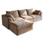 LLappuil 97" Sectional Sofa, L Shaped Sectional Couch with Ottoman, Linen Boneless Cloud Couch for Living Room