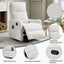LLappuil Recliner Chair, 360° Swivel Massage Recliner Chair with Heat, Nursery Glider Rocker Recliner Chair for Living Room, Bedroom, Chenille Beige