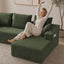 LLappuil 95" Sectional Sofa, Modular Sectional Couch with Left Chaise, Cup Holders, Side Pocket, Corduroy Boneless Sofa Couch for Living Room