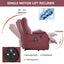 LLappuil Power Lift Recliner Chair, 8‑Point Vibration Massage Reclining Chair with Heat, Faux Leather Reading Chair with Side Pocket, USB Charge Port, Remote Control for Living Room