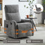 LLappuil Recliner Chair, 360° Swivel Massage Recliner Chair with Heat, Nursery Glider Rocker Recliner Chair for Living Room, Bedroom, Chenille Dark Gray