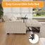 LLappuil 65" Pull Out Sofa Bed, Corduroy Sofa Couch Covertible Sofa Bed, Loveseat Sofa for Living Room Beige