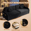 LLappuil King Size Pull Out Sofa Bed, Compact Loveseat Sofa Covertible Sofa Bed with USB Port, Side Pocket , Chenille Sofa Couch for Living Room