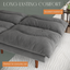 LLappuil 71" Corduroy Futon Convertible Sofa Bed, Loveseat Sleeper Sofa Couch for Living Room Apartment Gray