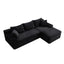 LLappuil 106" Sectional Sofa, Modular Sectional Couch with Left Chaise, Deep Seat Corduroy Cloud Sofa for Living Room