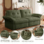LLappuil Pull Out Sofa Bed Queen Size, Loveseat Sofa Convertible Sofa Bed, Chneille Sofa Couch for Living Room Green