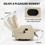 LLappuil Recliner Chair, 360° Swivel Massage Recliner Chair with Heat, Nursery Glider Rocker Faux Leather Recliner Chair for Living Room Beige