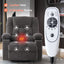 LLappuil Recliner Chair, 360° Swivel Massage Recliner Chair with Heat, Nursery Glider Rocker Manual Recliner Chair with Side Pocket, 2 Cup Holders, USB Charge Port for Living Room, Bedroom Gray