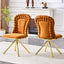 LLappuil Dining Chair Set of 2, 2 Piece Upholstered Accent Chairs for Dining Room, Living Room Orange