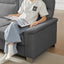 LLappuil 82" Velvet Sofa, 3 Seater Sofa Couch for Living Room Gray