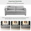 LLappuil 73" Loveseat Sofa, Pull Out Sofa Bed Full Size with 3" Mattress, Corduroy Sofa Couch with USB Ports, Cup Holders, Phone Holder Convertible Sofa Bed for Living Room Gray