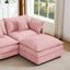 LLappuil Modular Sectional Sofa, Sectional Couch with 2 Movable Ottoman, Chenille 6 Seat Cloud Sofa Couch for Living Room Pink