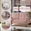 LLappuil Loveseat Sofa, 47" Small Couch, Love Seat Corduroy Sofa Couch for Compact Space Pink