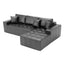 LLappuil 108" Sectional Sofa, Modular Sectional Couch with Left Chaise, Deep Seat Faux Leather Cloud Sofa for Living Room
