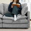 LLappuil Modular Sectional Sofa, Sectional Couch with Movable Ottoman, Chenille 4 Seat Cloud Sofa Couch for Living Room Gray
