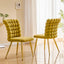 LLappuil Dining Chair Set of 2, 2 Piece Upholstered Accent Chairs for Dining Room, Living Room Yellow