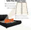 LLappuil Upholstered Platform Bed King Size, Oversized Wood Bed Frame with Padded Backrest Black