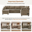 LLappuil 110" Sectional Sofa, Sectional Couch with Pull Out Sofa Bed Queen Size, 6 Seat Chenille Sofa with Hidden Storage Armrest, Cup Holders, Charging Ports for Living Room Brown