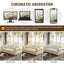 LLappuil Single Sofa Chair for Modular Sectional Sofa, Velvet Reading Accent Chair for Living Room Beige