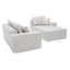 LLappuil 108" Sectional Sofa, Modular Sectional Couch with Left Chaise, Deep Seat Faux Leather Cloud Sofa for Living Room