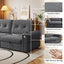LLappuil 80" Pull Out Sofa Bed Queen Size, Loveseat Sofa Convertible Sofa Bed, Chenille Sofa Couch for Living Room Gray