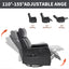 LLappuil Recliner Chair, 360° Swivel Massage Recliner Chair with Heat, Nursery Glider Rocker Recliner Chair for Living Room, Bedroom, Faux Leather Black