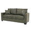 LLappuil 69" Loveseat Sofa, Upholstered Couch with 2 Throw Pillows for Living Room, Foil Fabric Green