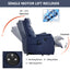 LLappuil Power Lift Recliner Chair, 8‑Point Vibration Massage Reclining Chair with Heat, Faux Leather Reading Chair with Side Pocket, USB Charge Port, Remote Control for Living Room