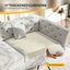 LLappuil 74" Queen Size Pull Out Sofa Bed, Lovseat Sleeper Sofa Couch Convertible Sofa Bed, Velvet Sofa for Living Room Light Gray